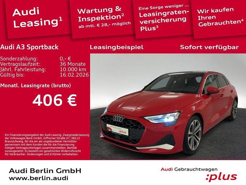 Progressivrot metallic Gebraucht 2024 Audi A3 Advanced Plus Kombi | 38.900 € (Teuer) - Bild 1/3