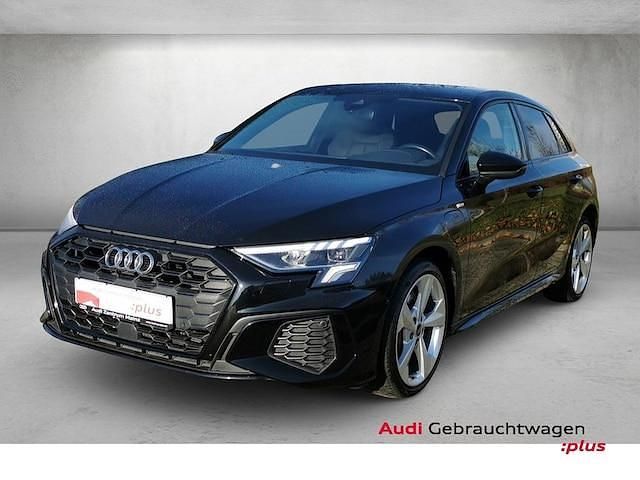 Mythosschwarz metallic Gebraucht 2023 Audi A3 Sportback e-tron S-Line Kleinwagen | 27.980 € (Fairer Preis) - Bild 1/4