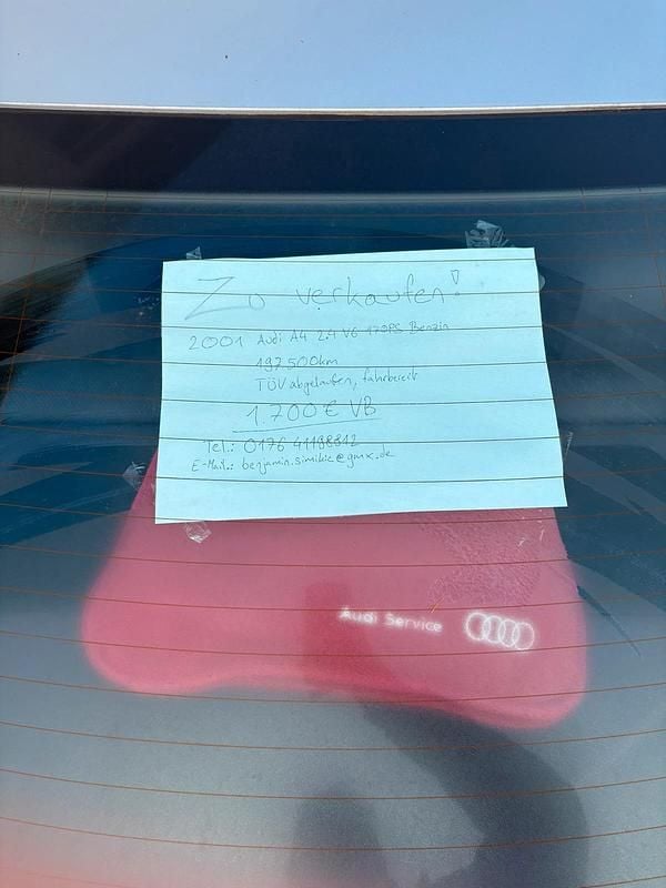 Second-hand Audi A4 170 CP (125 kW) 2001 Albastru Berlinǎ