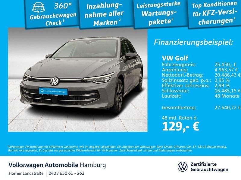 Mondsteingrau Gebraucht 2024 VW Golf VIII Goal Limousine | 25.450 € (Superpreis) - Bild 1/3