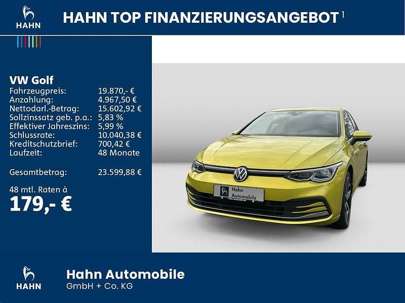 Gebraucht VW Golf VII Style 150 PS (110 kW) 2020 Limonengelb metallic Limousine