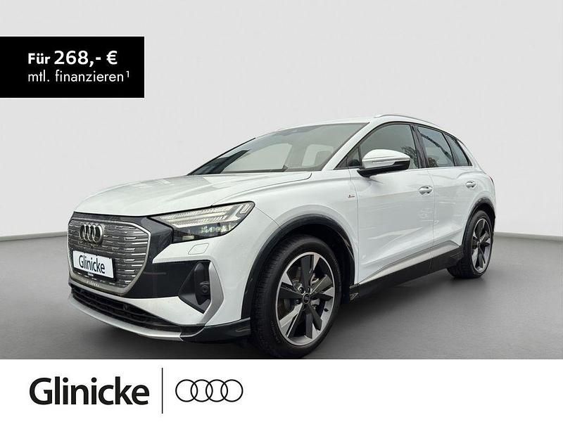 Gletscherweiß metallic Gebraucht 2024 Audi Q4 e-tron S-Line SUV | 35.970 € (Guter Preis) - Bild 1/3