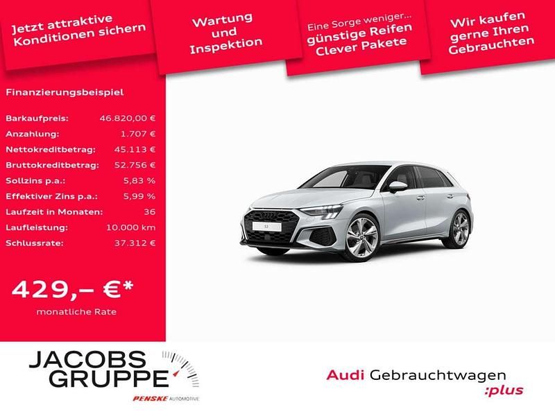 Gletscherweiß metallic Gebraucht 2024 Audi S3 Ambiente Limousine | 46.820 € (Etwas zu teuer) - Bild 1/4