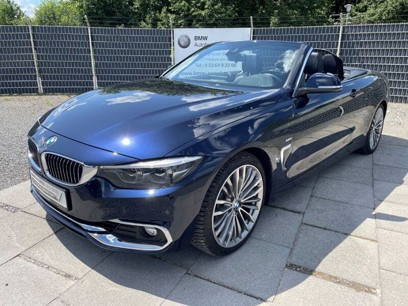 Blau Gebraucht 2018 BMW 430 Cabriolet Luxury Line Cabrio | 29.900 € (Fairer Preis) - Bild 1/3