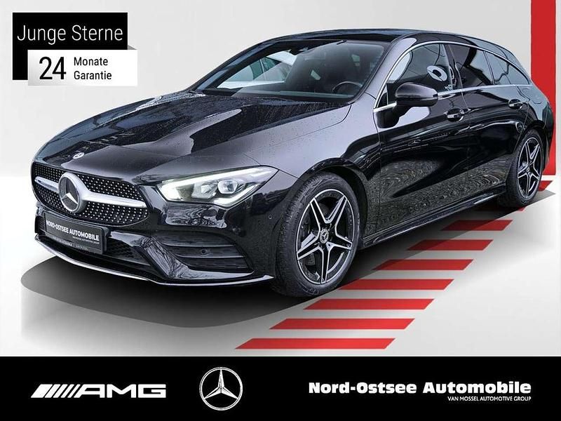 Gebraucht Mercedes CLA200 Shooting Brake AMG 163 PS (119 kW) 2021 Metalliclack kosmosschwarz Kombi