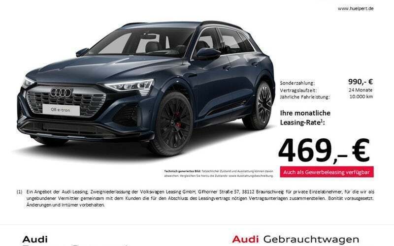 Blau Gebraucht 2024 Audi Q8 e-tron S-Line SUV | 65.811 € (Fairer Preis) - Bild 1/4