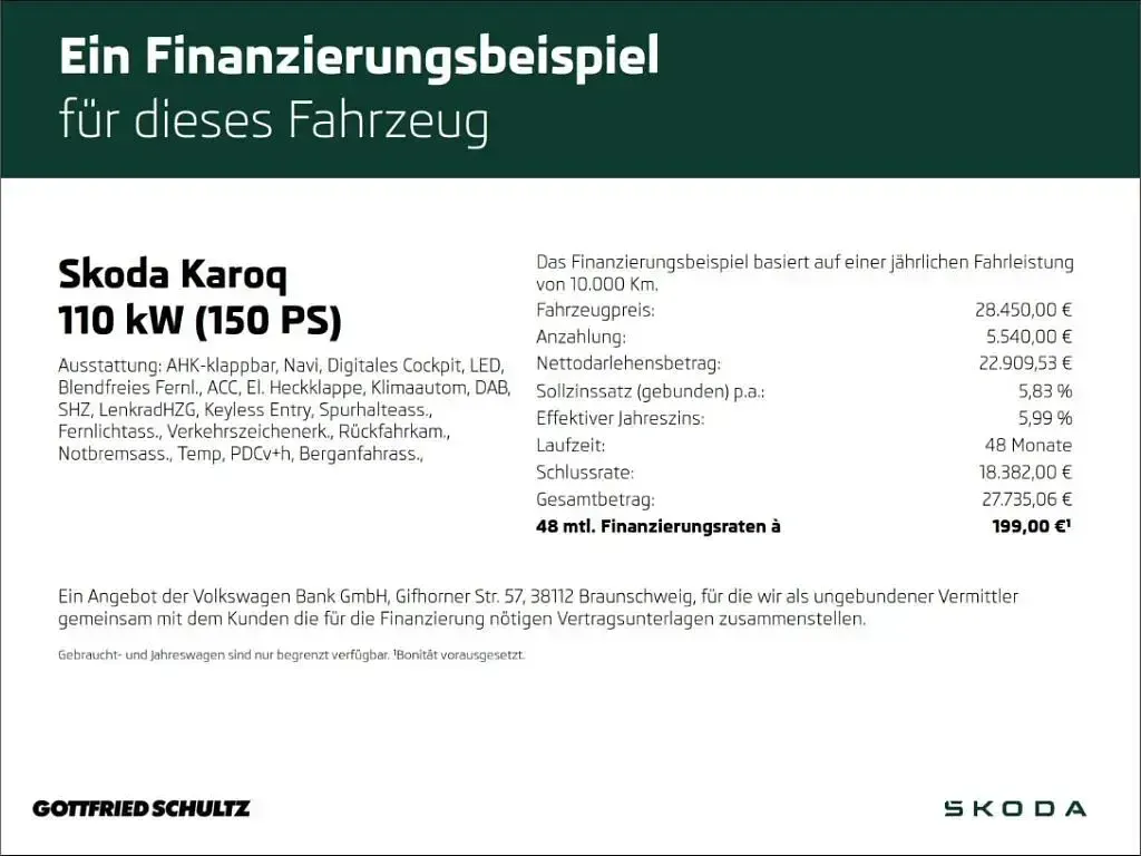 Gebraucht Skoda Karoq Selection 150 PS (110 kW) 2024 Grau SUV