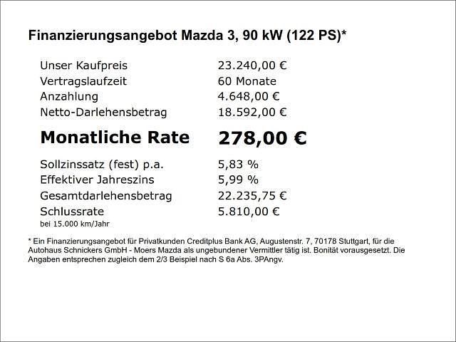 Gebraucht Mazda 3 122 PS (89 kW) 2024 Schwarz Limousine