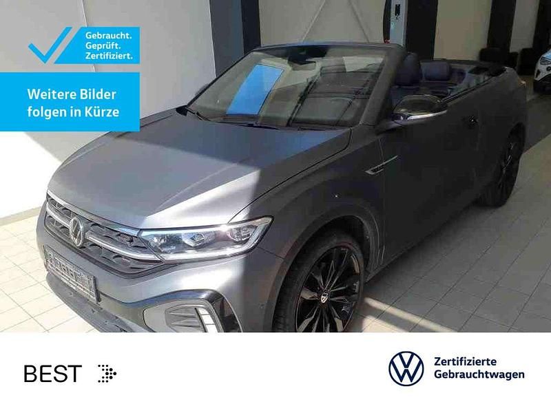 Indiumgrau matt/schwarz/ Gebraucht 2023 VW T-Roc Cabriolet R-line Edition Cabrio | 32.449 € (Fairer Preis) - Bild 1/3