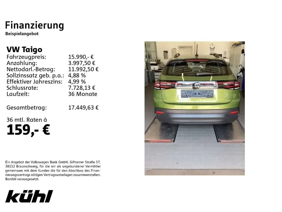 Gebraucht VW Taigo Life 95 PS (69 kW) 2022 Visual green metallic SUV