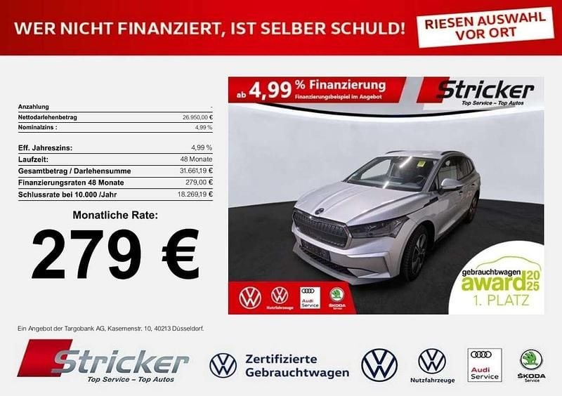 Gebraucht Skoda Enyaq iV 131 kW (179 PS) 2024 Silber SUV