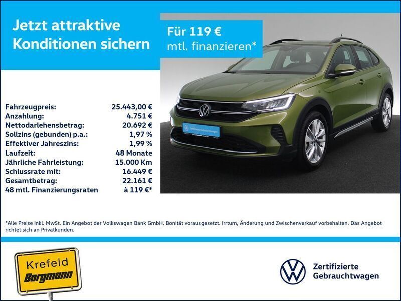 Grün / visual green Gebraucht 2024 VW Taigo Life SUV | 25.443 € (Guter Preis) - Bild 1/4