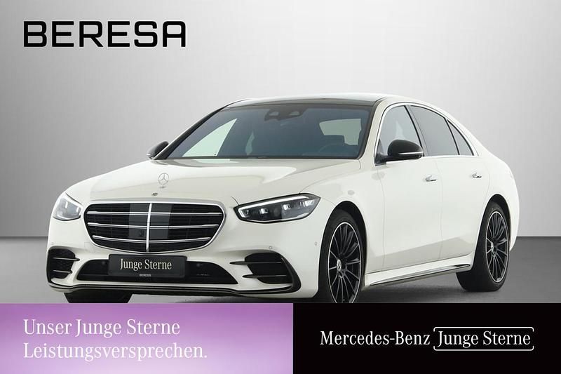 Weiss manufaktur diamantweiß bright Gebraucht 2023 Mercedes S580 AMG Limousine | 104.880 € (Superpreis) - Bild 1/3