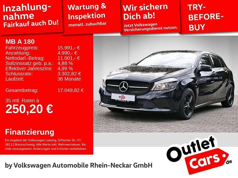 Schwarz Gebraucht 2016 Mercedes A180 Style Limousine | 15.991 € (Fairer Preis) - Bild 1/3