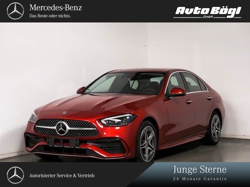 Designo hyazinthrot (metallic) Gebraucht 2021 Mercedes C300e AMG Limousine | 41.700 € (Etwas zu teuer) - Bild 1/4