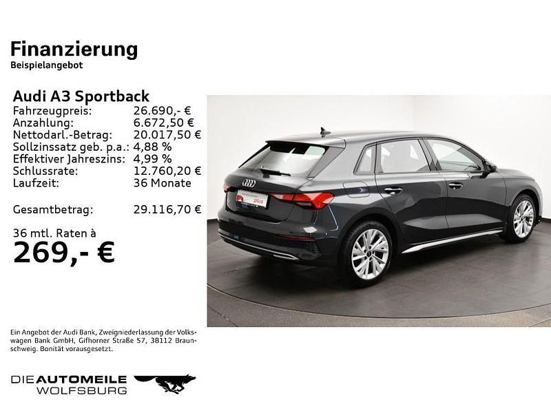 Gebraucht Audi A3 Advanced Plus 150 PS (110 kW) 2023 Manhattangrau metallic (metallic) Limousine