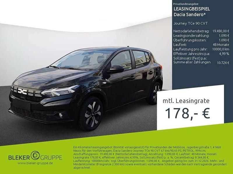 Gebraucht Dacia Sandero Journey 91 PS (66 kW) 2025 Perlmuttschwarz Limousine