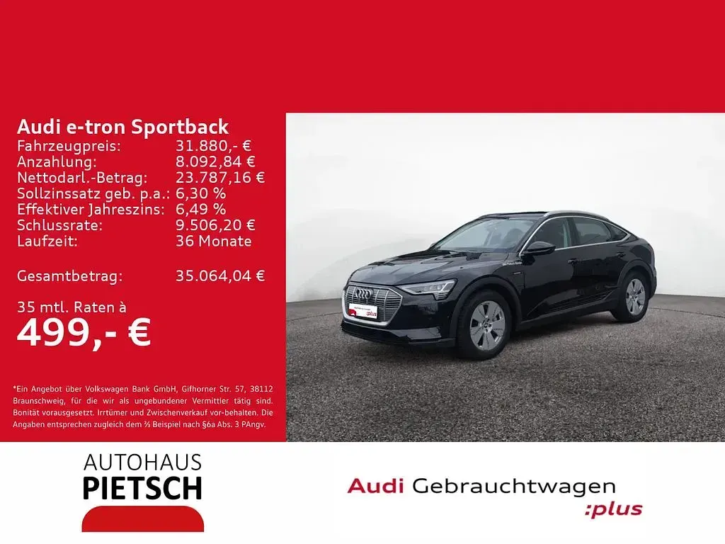 Gebraucht Audi e-tron Sportback Sport 230 kW (313 PS) 2020 Schwarz SUV