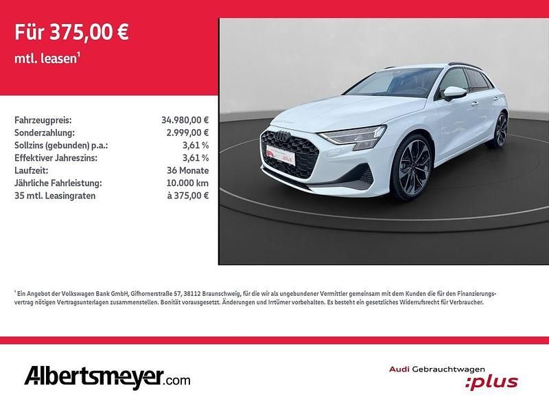 Gebraucht Audi A3 Ambiente 150 PS (110 kW) 2024 Gletscherweiß metallic Limousine