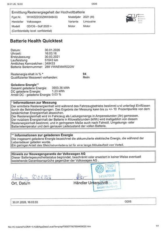 Gebraucht VW Golf VIII GTE 245 PS (180 kW) 2021 Pure white Limousine