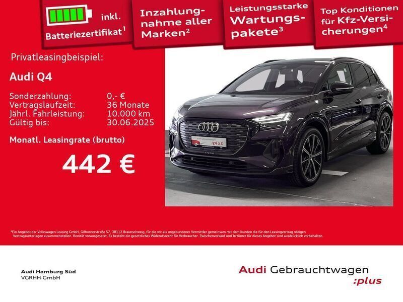 Violett Gebraucht 2024 Audi Q4 e-tron S-Line SUV | 48.410 € (Superpreis) - Bild 1/3