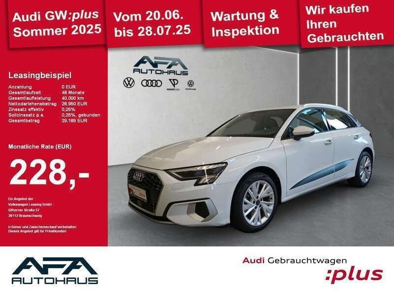 Weiß Gebraucht 2024 Audi A3 Sportback Advanced Limousine | 28.950 € (Guter Preis) - Bild 1/2