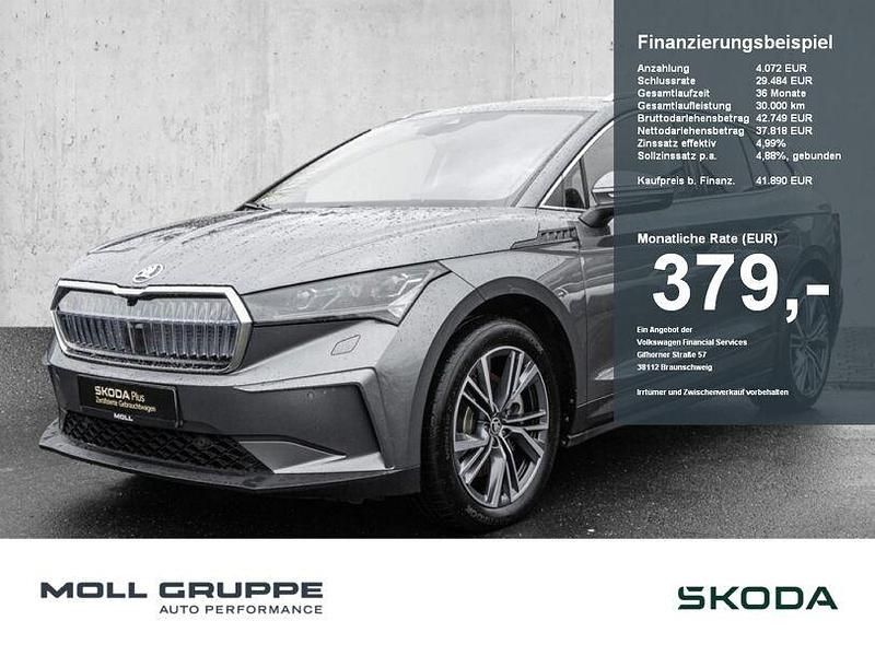 Graphitegrau (metallic) Gebraucht 2023 Skoda Enyaq iV SUV | 41.890 € (Fairer Preis) - Bild 1/4