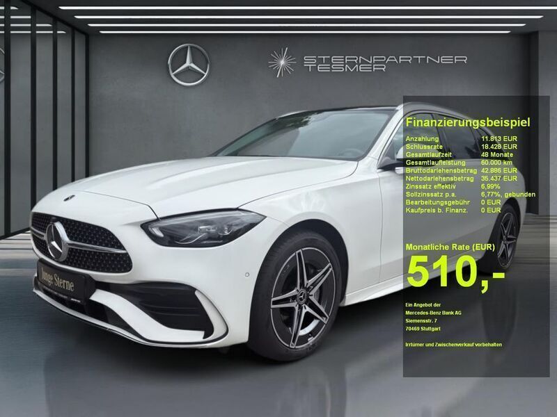 Weiß Gebraucht 2024 Mercedes C300e AMG Limousine | 43.880 € (Superpreis) - Bild 1/3