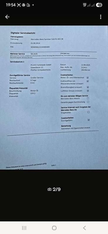 Gebraucht Mercedes Sprinter 163 PS (119 kW) 2014 Weiß Van