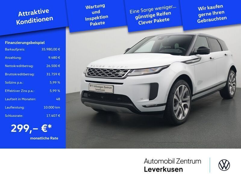 Weiss / yulong white (metallic) Gebraucht 2021 Land Rover Range Rover evoque SUV | 35.980 € (Fairer Preis) - Bild 1/4