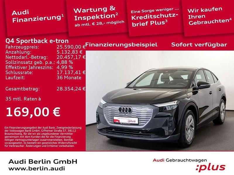 Schwarz Gebraucht 2023 Audi Q4 Sportback e-tron Comfort SUV | 25.590 € (Superpreis) - Bild 1/3