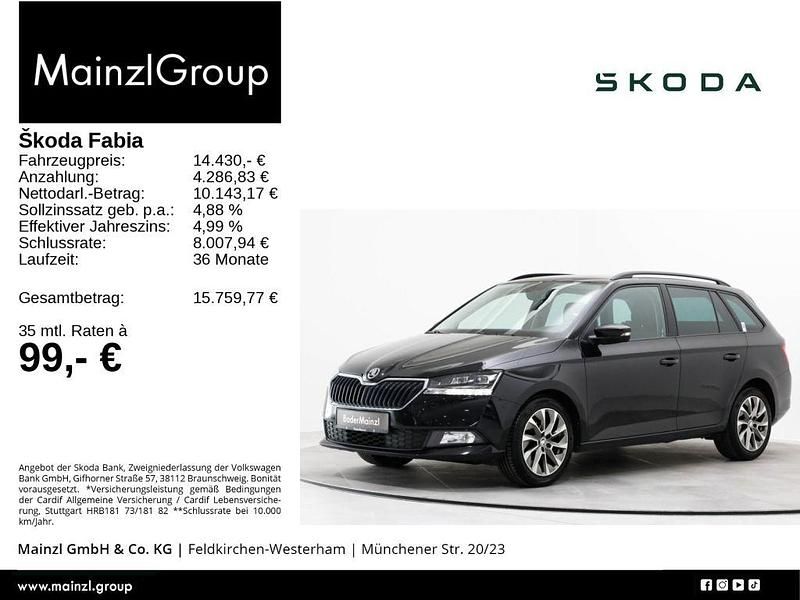 Schwarz Gebraucht 2022 Skoda Fabia Clever Kombi | 14.430 € (Fairer Preis) - Bild 1/3