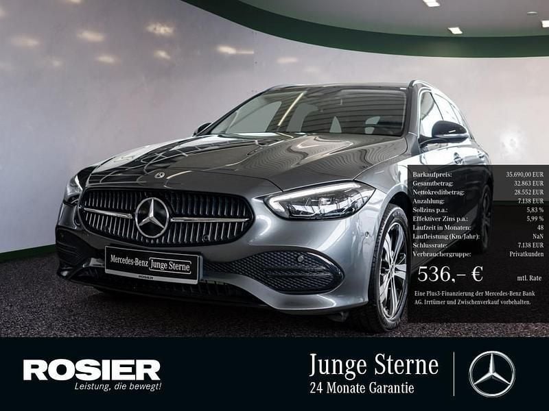 Grau / selenitgrau Gebraucht 2023 Mercedes C300 Avantgarde Kombi | 34.990 € (Superpreis) - Bild 1/4
