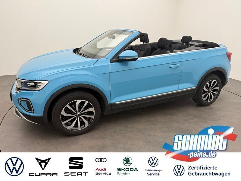Blau Gebraucht 2023 VW T-Roc Cabriolet Style Cabrio | 25.400 € (Superpreis) - Bild 1/4