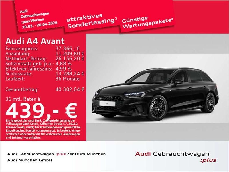 Gebraucht Audi A4 S-Line 204 PS (150 kW) 2024 Mythosschwarz metallic Kombi