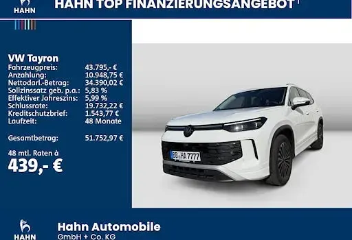 Brugt VW Tayron Elegance 150 HK (110 kW) 2025 Hvid SUV