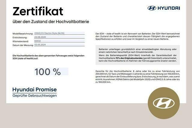 Gebraucht Hyundai Ioniq Style 100 kW (136 PS) 2020 Intense blue/blau Kleinwagen