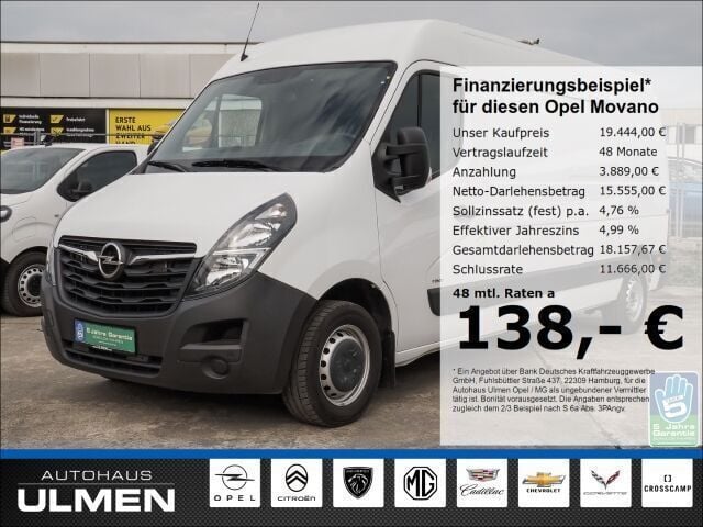 Mineral/polar weiss (055p) Gebraucht 2021 Opel Movano Van | 19.444 € (Superpreis) - Bild 1/4