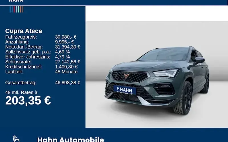 Neu Cupra Ateca 190 PS (139 kW) 2026 Grün SUV