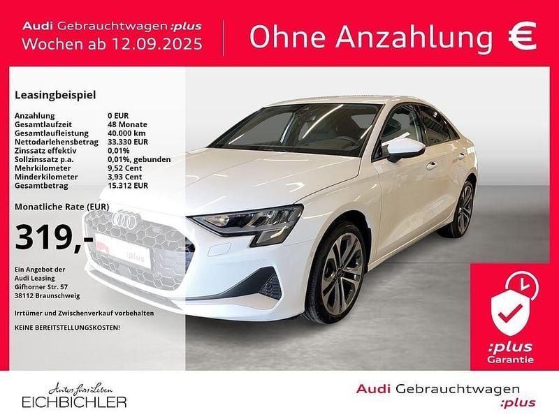 Gletscherweiss Gebraucht 2024 Audi A3 Advanced Limousine | 33.330 € (Fairer Preis) - Bild 1/4