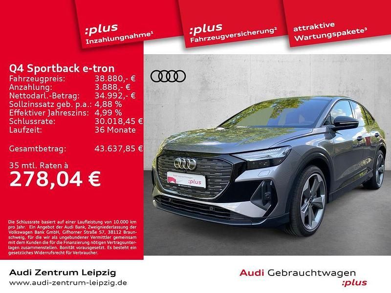 Taifungrau metallic Gebraucht 2022 Audi Q4 Sportback e-tron Ambiente SUV | 38.880 € (Guter Preis) - Bild 1/3