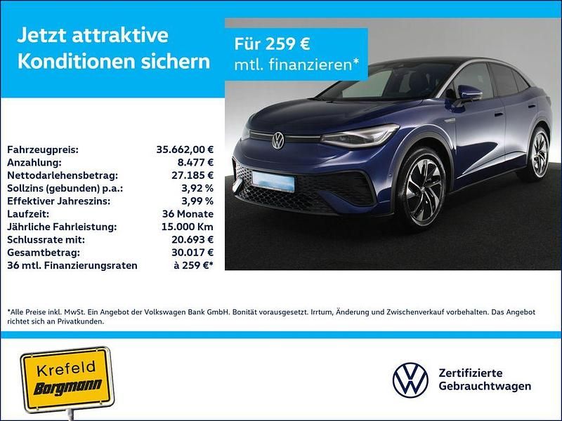 Blue dusk metallic (metallic) Gebraucht 2023 VW ID.5 Pro Performance SUV | 35.662 € (Fairer Preis) - Bild 1/4