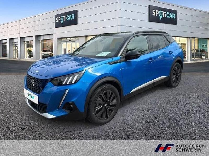 Vertigo blau perlmutt (metallic) Gebraucht 2021 Peugeot e-2008 GT SUV | 19.750 € (Fairer Preis) - Bild 1/4