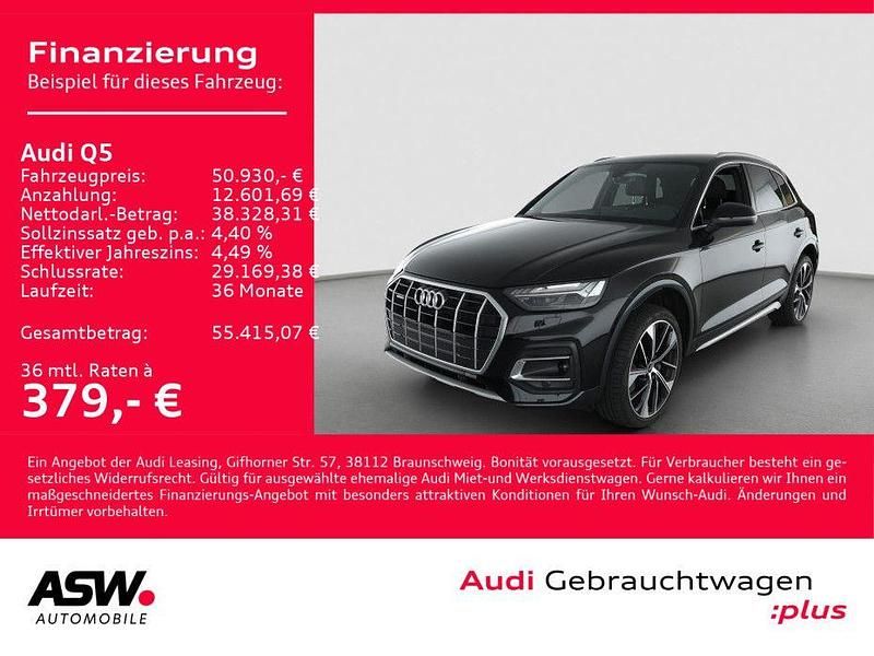 Mythosschwarz metallic Gebraucht 2024 Audi Q5 Advanced SUV | 50.930 € (Teuer) - Bild 1/3