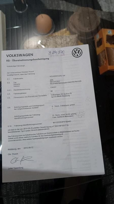 Brugt VW Caddy 75 HK (55 kW) 2015 Hvid MPV