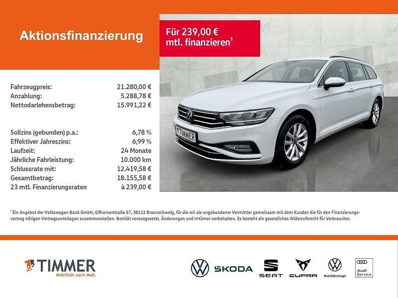 Gebraucht VW Passat Business 150 PS (110 kW) 2022 Weiß Kombi