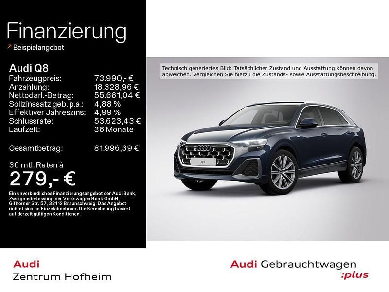 Waitomoblau metallic Gebraucht 2025 Audi Q8 S-Line SUV | 73.990 € (Teuer) - Bild 1/4