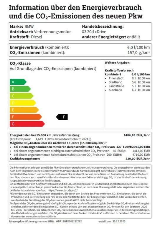 Weiß Neu 2026 BMW X3 M Sport SUV | 59.285 € (Guter Preis) - Bild 1/1