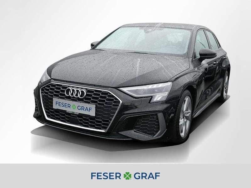 Mythosschwarz metallic Gebraucht 2023 Audi A3 S-Line Limousine | 30.440 € (Fairer Preis) - Bild 1/4