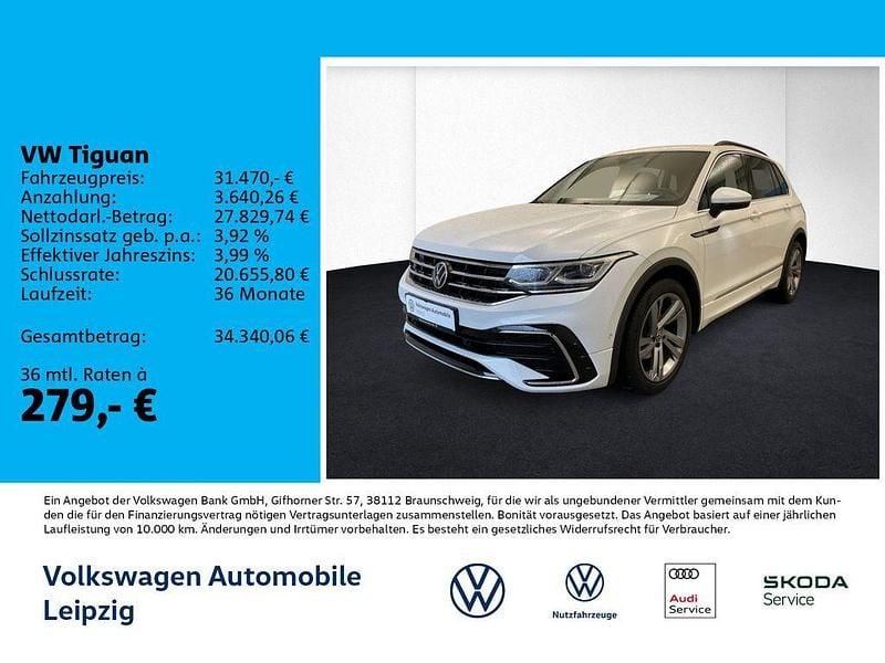 Weiß Gebraucht 2022 VW Tiguan R-line SUV | 31.470 € (Guter Preis) - Bild 1/3